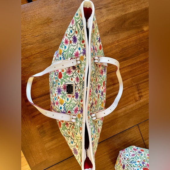 Dooney & Bourke Floral Rainbow Zipper Set, Tote & Convertible Crossbody, Y2K - Picture 10 of 17